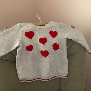 Little Me Girls heart sweater